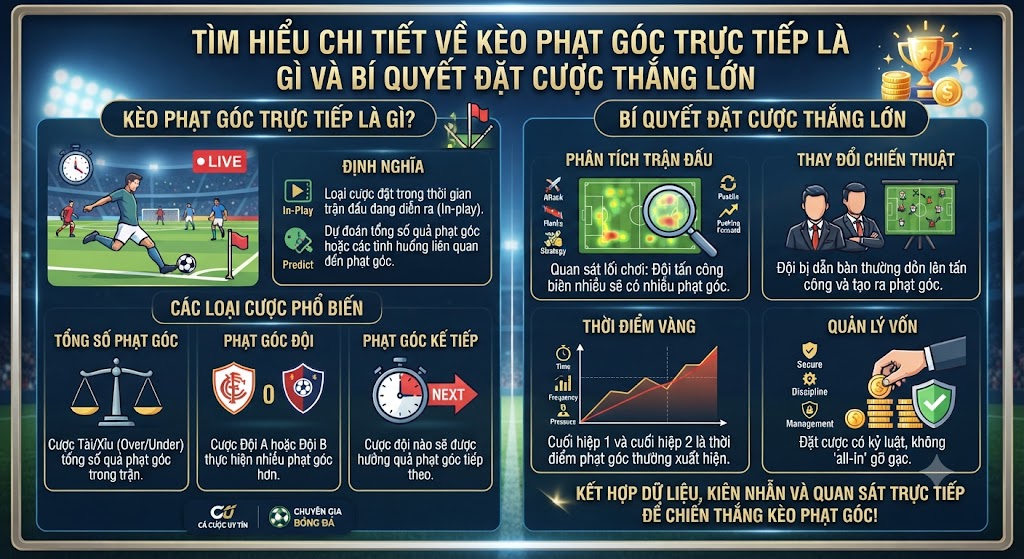 kèo phạt góc trực tiếp là gì