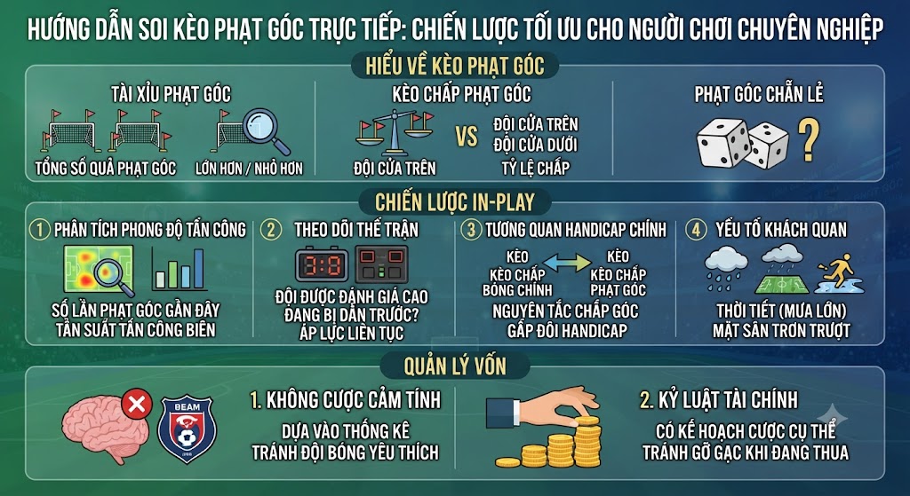 kèo phạt góc trực tiếp